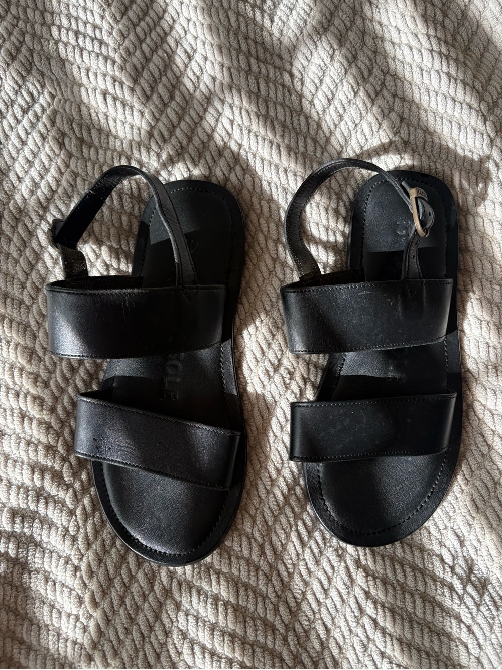 Clarks Black Double-Strap Women's Sandals with Ankle Strap